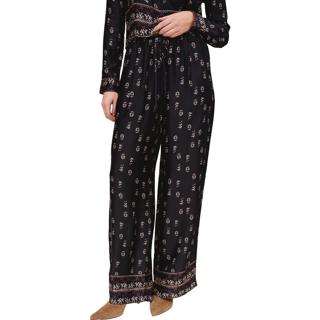 Bella Dahl Single Pleat Wide Leg Pants In Black