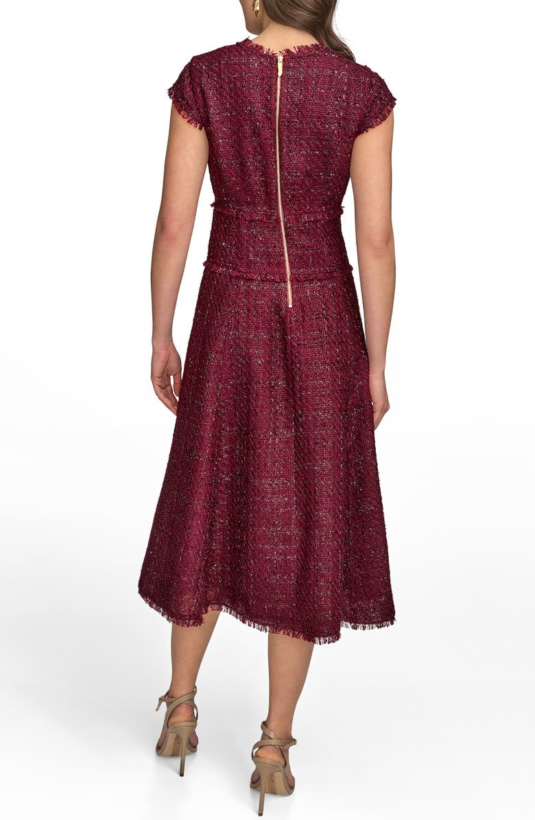 Metallic Tweed Midi Dress
