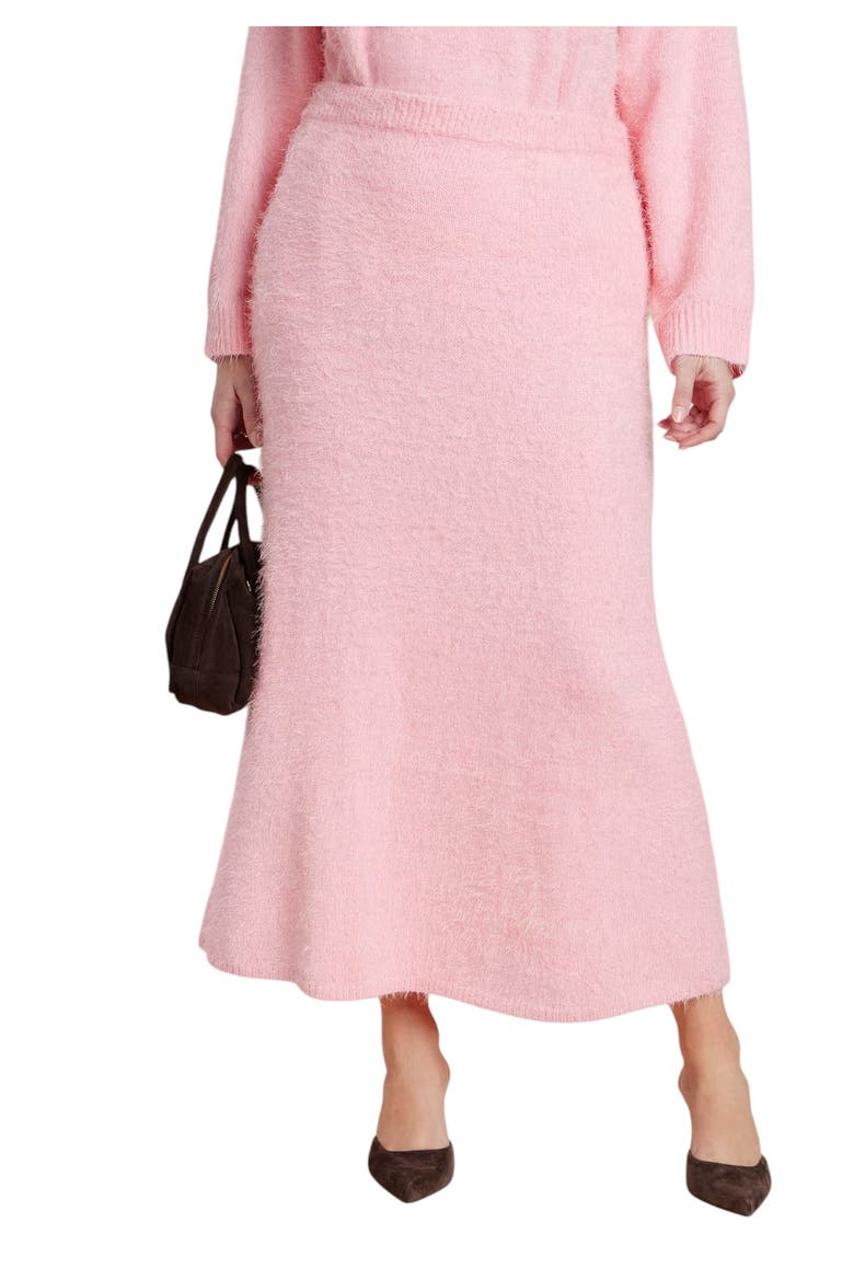 Fuzzy Maxi Sweater Skirt, Alternate, color, ROMANCE ROSE