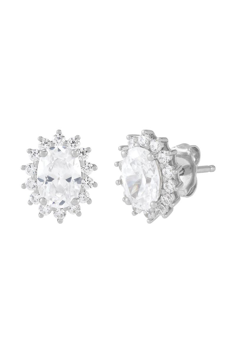Frankie & Zoe Lab Grown Diamond Stud Earrings, Alternate, color, White Gold
