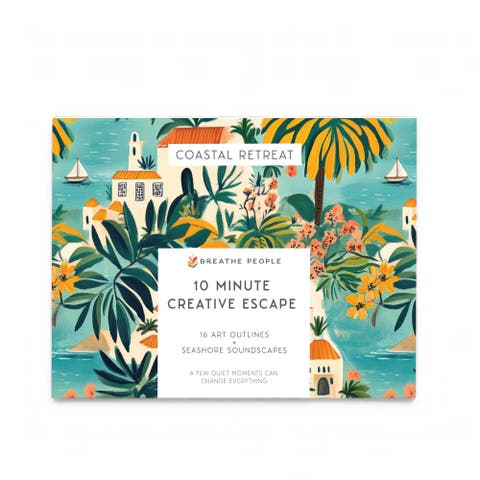 10 Minute Creative Escape Art Book , Coastal Retreat
