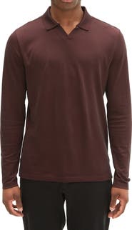 Robert Barakett Adison Long Sleeve Johnny Collar Polo
