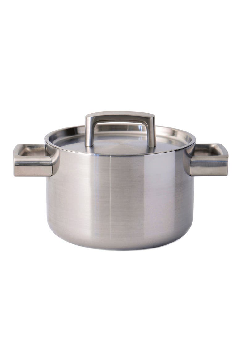 Ron 3.2-Quart Covered Stockpot, Main, color, SILVER