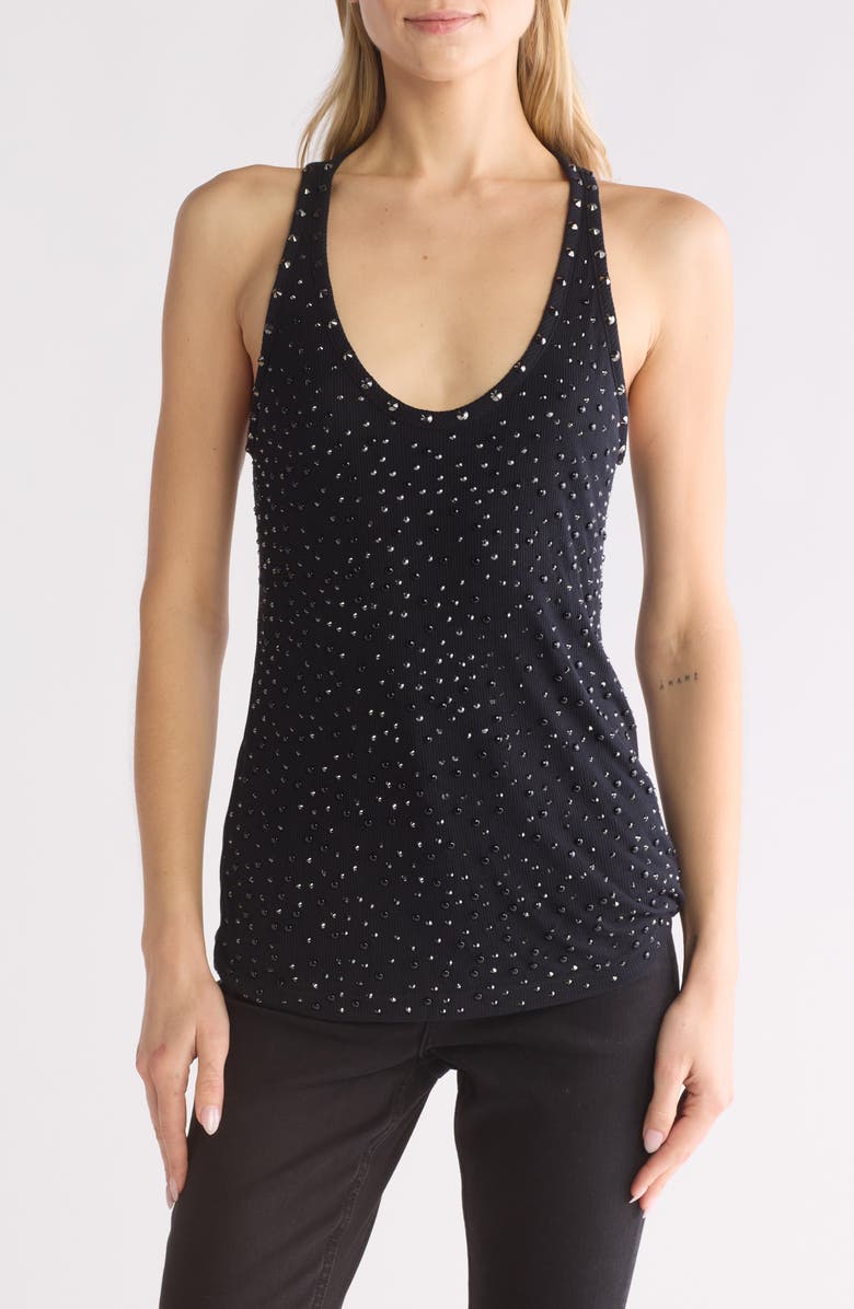 Rebecca Minkoff Edie Embellished Scoop Neck Tank, Main, color,