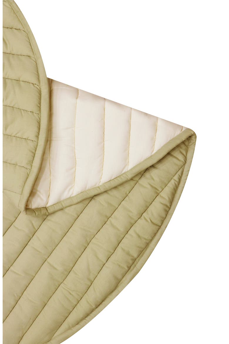 Sensorial Reversible Organic Cotton Roll-Up Play Mat, Alternate, color, OLIVE