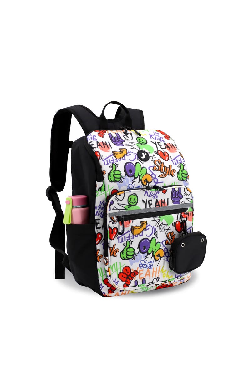 Junior Backpack With Lunch Box For School, Alternate, color, Street art