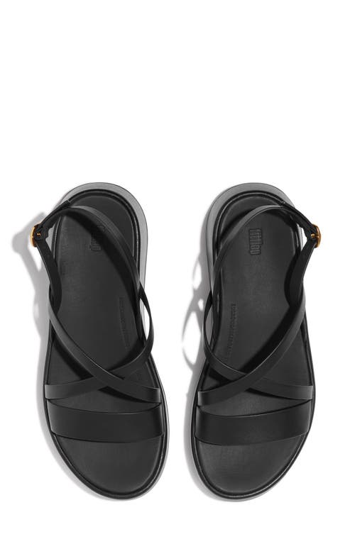 Fitflop F-mode Slingback Platform Wedge Slide Sandal In Black