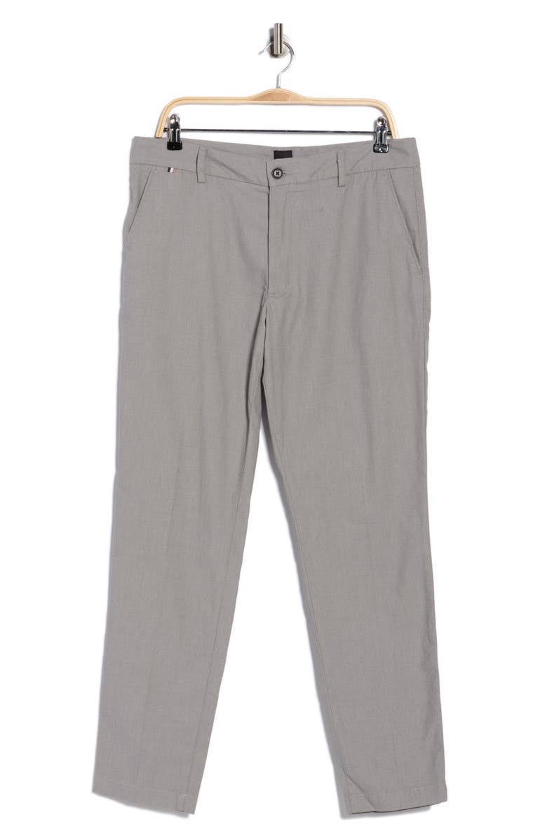 BOSS Kane Cotton Blend Chinos, Main, color, Dark Grey