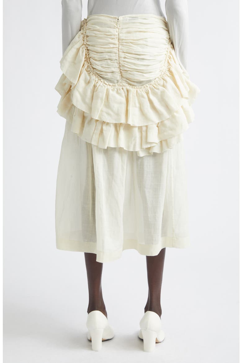 Shelby Ruffle Mousseline Convertible Skirt, Alternate, color, IVORY