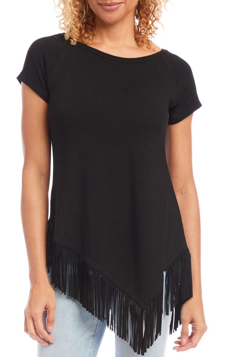 Karen Kane Angled Fringe Top, Main, color,