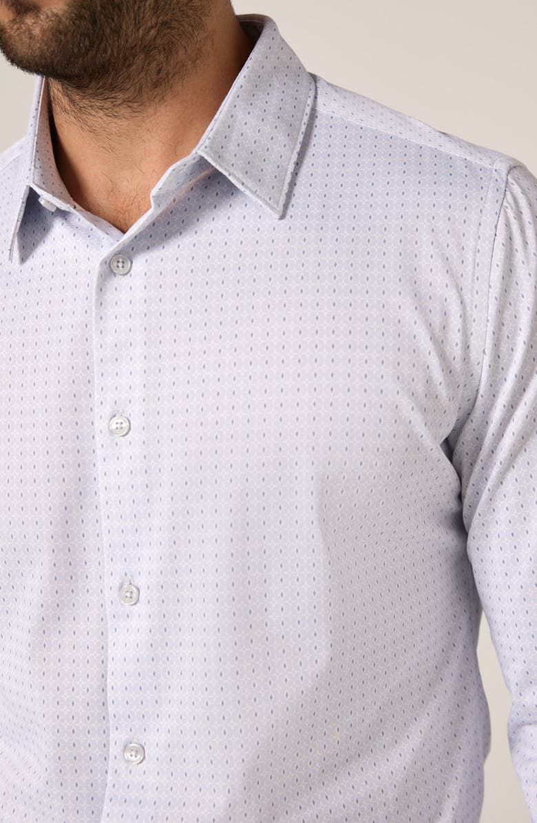 7 Diamonds Upton Wrinkle Resistant Performance Button-Up Shirt, Alternate, color, Light Grey