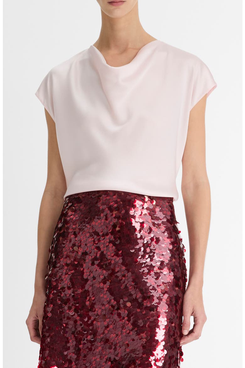 Cowl Neck Silk Blouse, Main, color, BALLET