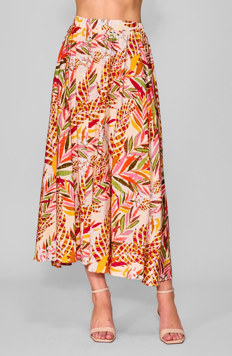 MELLODAY Print Maxi Skirt, Main, color, Multi