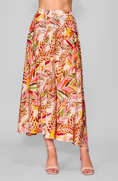 Melloday Print Maxi Skirt In Multi