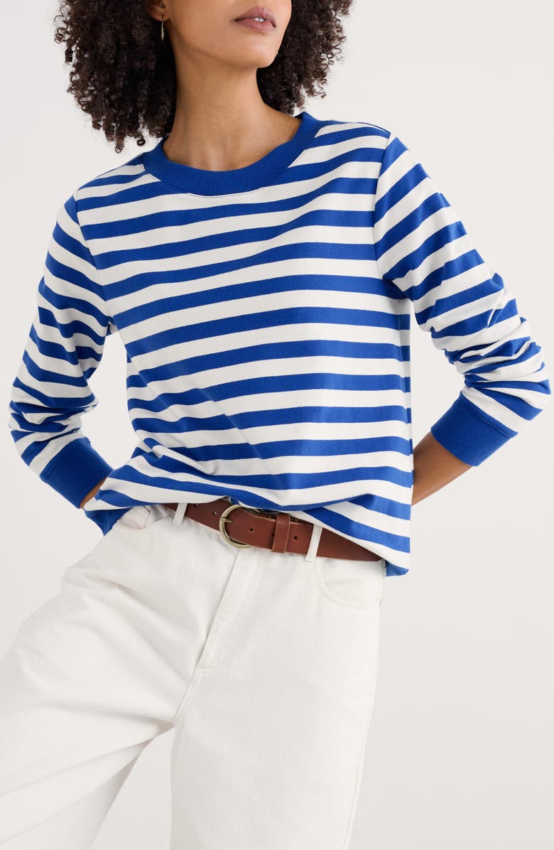 Seasalt Cornwall Nessa Stripe Organic Cotton Sweatshirt, Main, color,