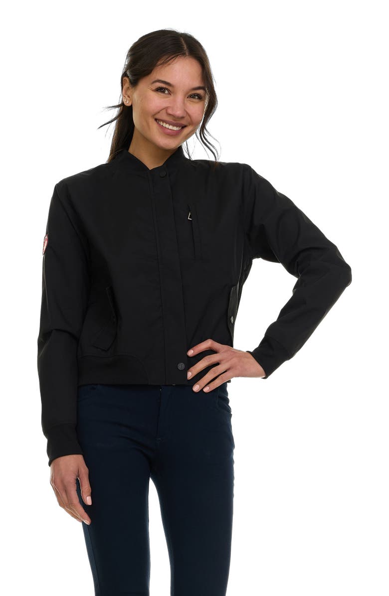 CANADA WEATHER GEAR Women's Bomber Flight Jacket Lightweight Zip-Up Windbreaker, Alternate, color,