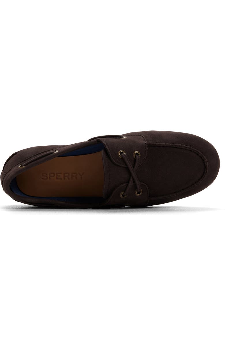 Sperry Slim Boat Shoe, Alternate, color, Dark Brown