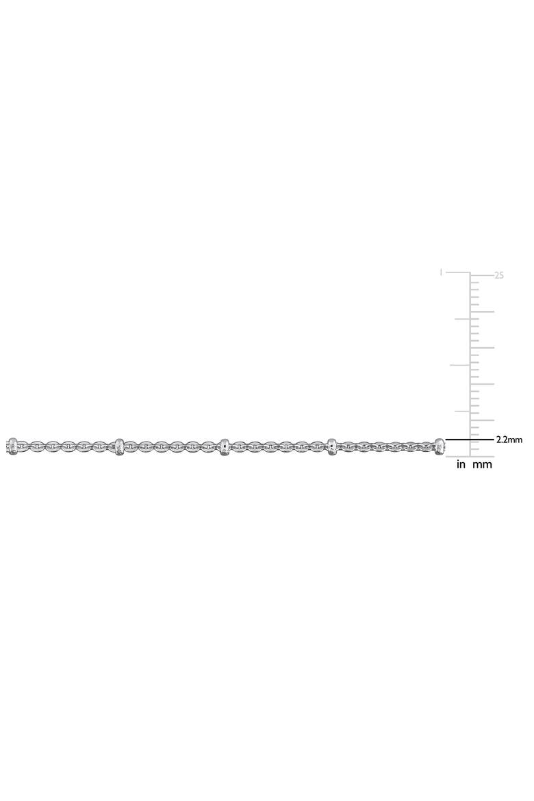 Saturno Bead Station Necklace, 2.1mm, Alternate, color, SILVER
