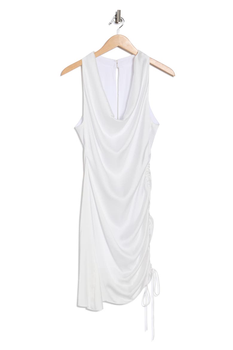 Cowl Neck Side Scruch Minidress, Alternate, color, IVORY