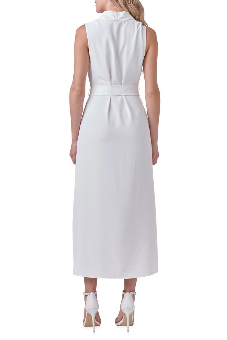 Cowl Neck Sleeveless Dress, Alternate, color, WHITE