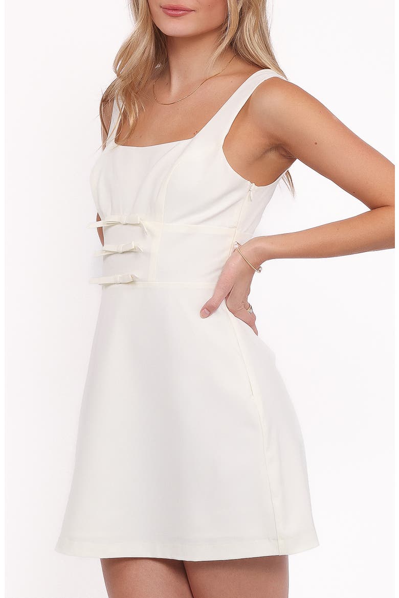 Emer Bow Sleeveless Minidress, Alternate, color, CREAM