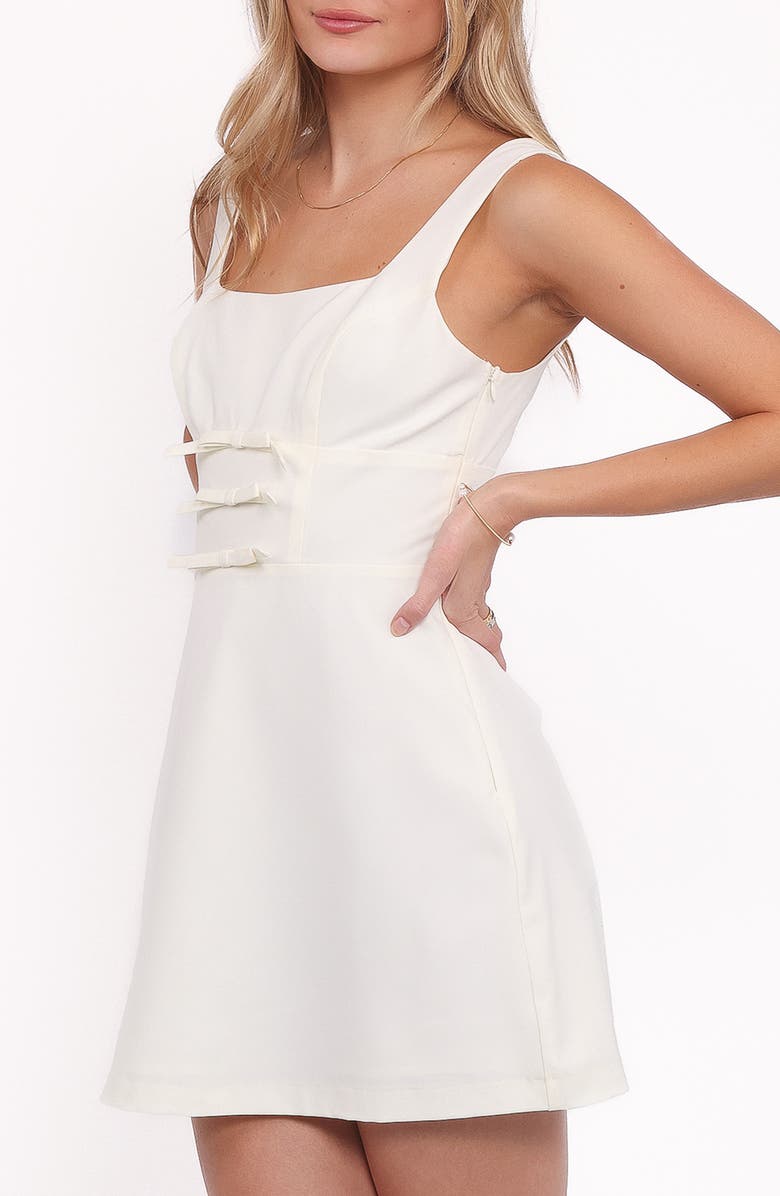 Petal & Pup Emer Bow Sleeveless Minidress, Alternate, color, Cream