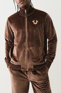 True Religion Big T Mock Neck Zip Bomber Jacket