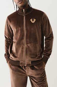 True Religion Big T Mock Neck Zip Bomber Jacket