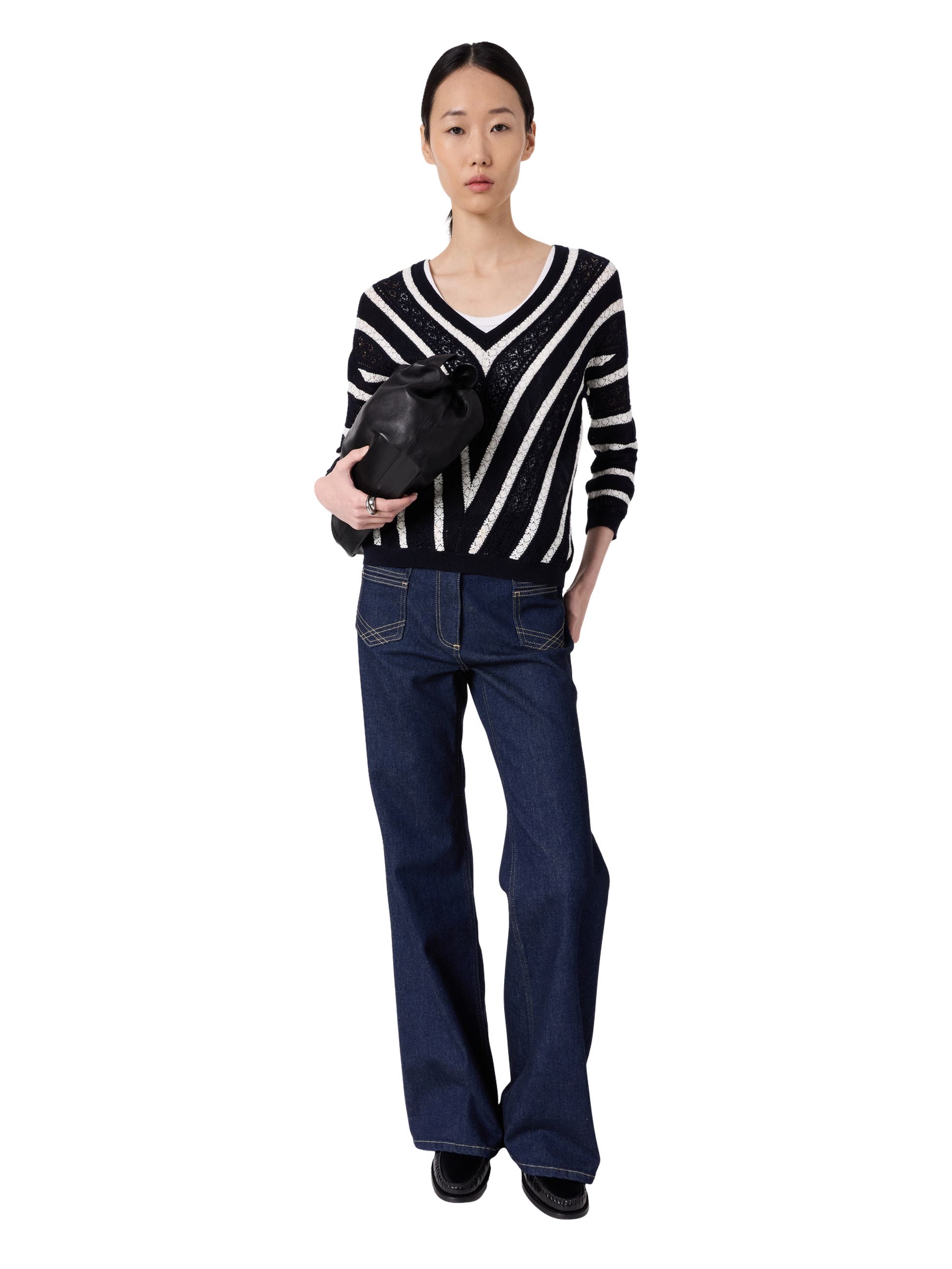 Loretta V-Neck Long Sleeve Knitted Top - image 2