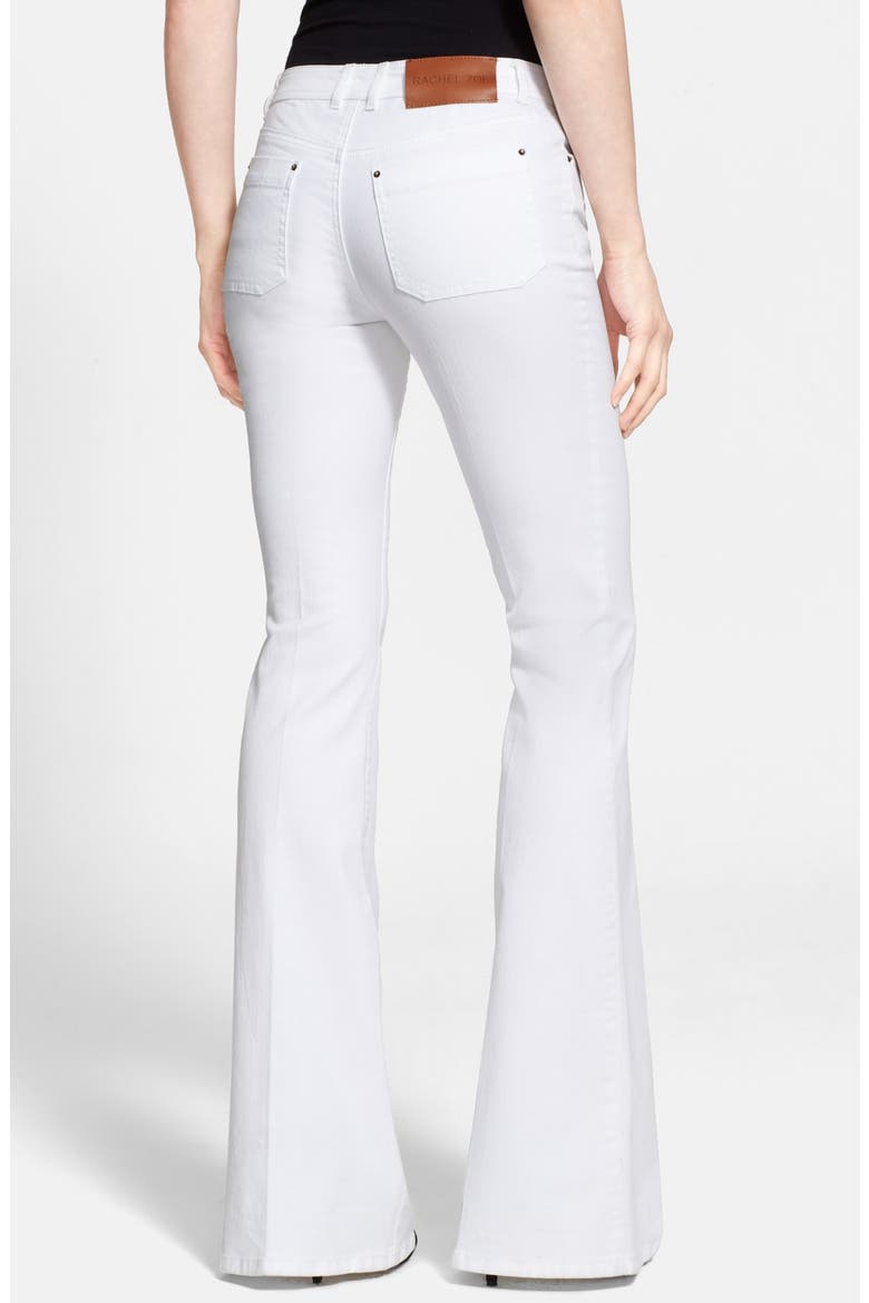 'Roxana' Flare Leg Jeans, Alternate, color, WHITE