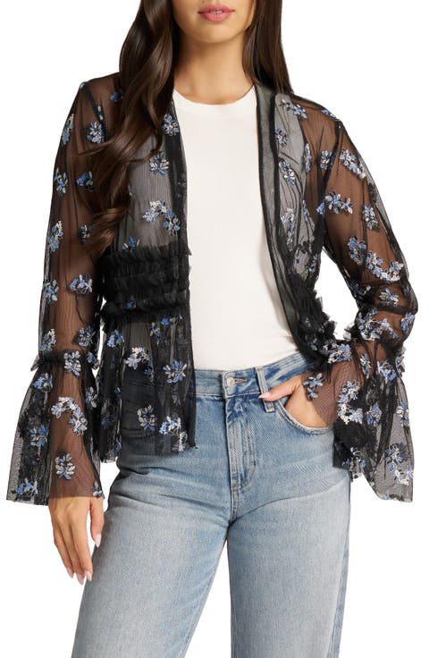 Embroidered Mesh Jacket
