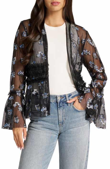 Embroidered Mesh Jacket