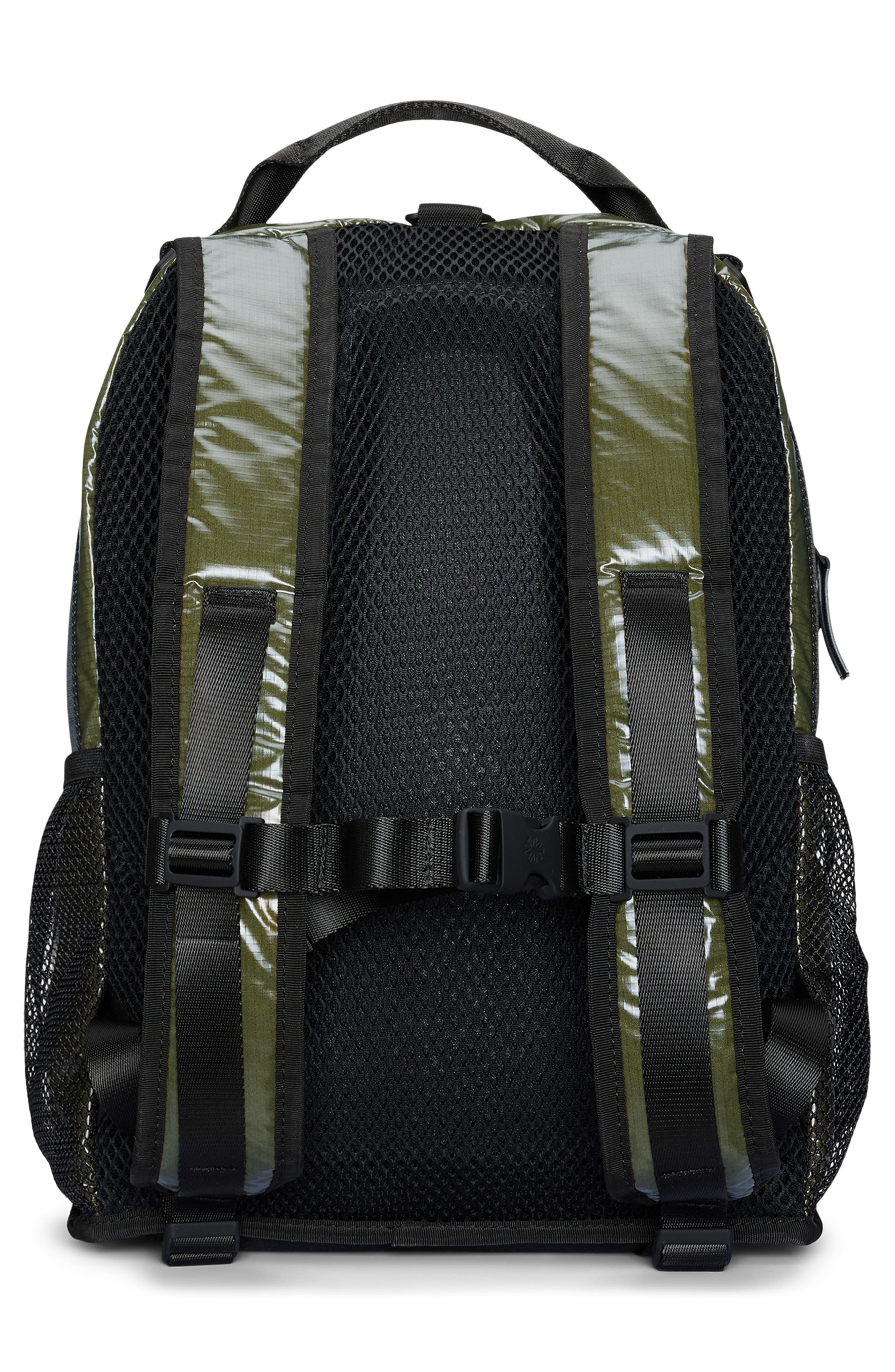 Rains Sibu Waterproof Clip Front Backpack, Alternate, color, Marsh