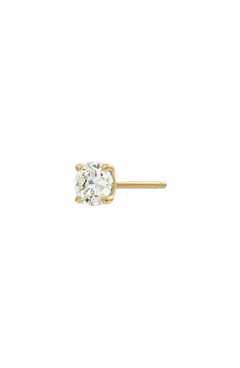 Bony Levy 14K Gold Single Diamond Stud Earring, Main, color, 14K Yellow Gold
