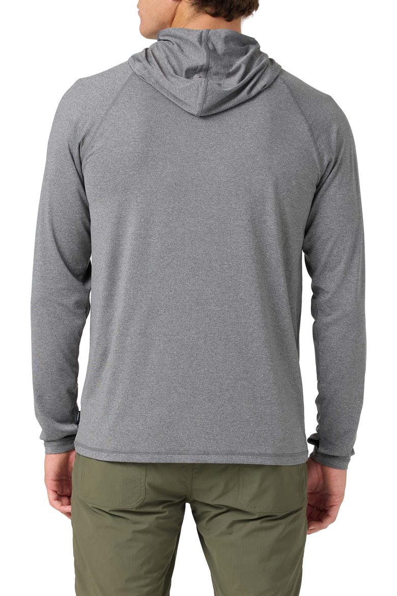 Mascot UPF Long Sleeve Hooded Rashguard Pullover, Alternate, color, GARGOYLE MELANGE