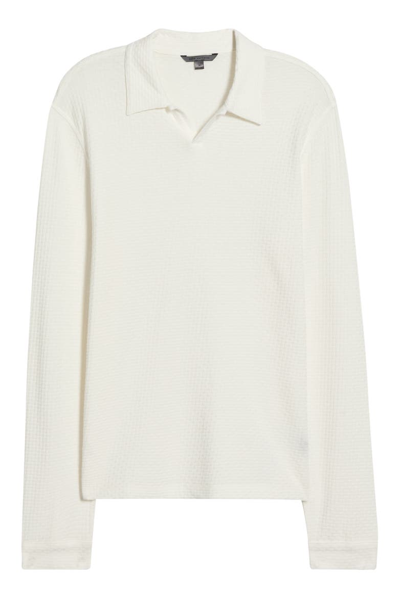 Zack Basket Stitch Long Sleeve Polo, Alternate, color, SALT