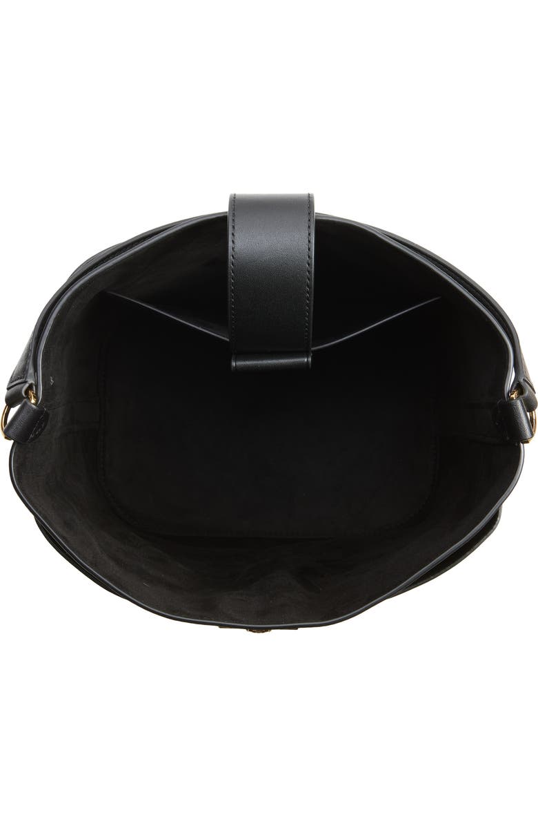 Veronica Beard The Crest Lock Leather Bucket Bag, Alternate, color,