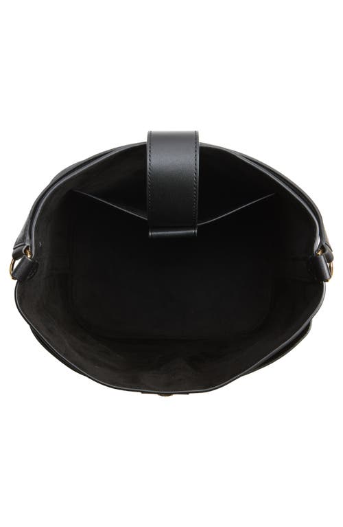 Veronica Beard The Crest Lock Leather Bucket Bag