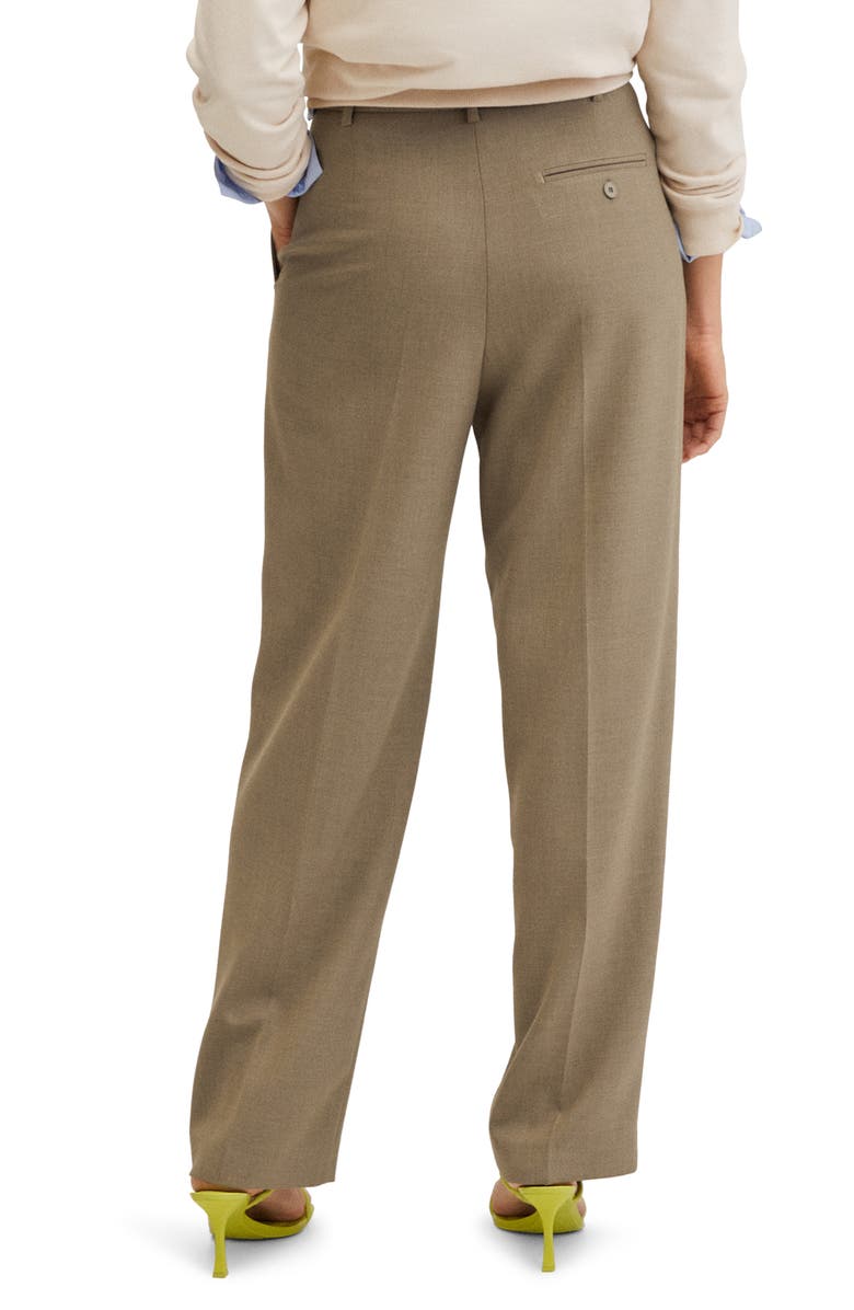 MANGO Belted High Waist Trousers, Alternate, color, 