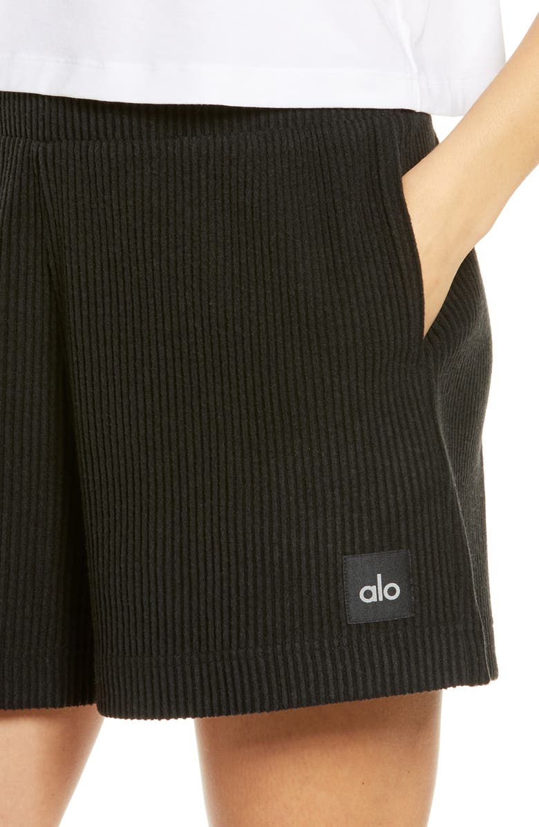 Alo Muse Ribbed Shorts, Alternate, color,