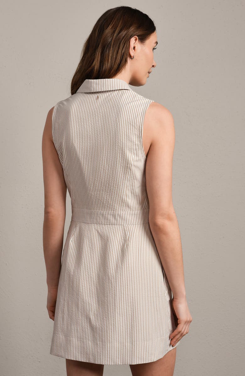 Rhone Saltair Stripe Seersucker Minidress, Alternate, color, Beige/Snow White