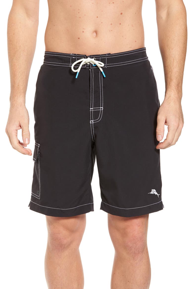 Baja Beach Board Shorts, Main, color, BLACK