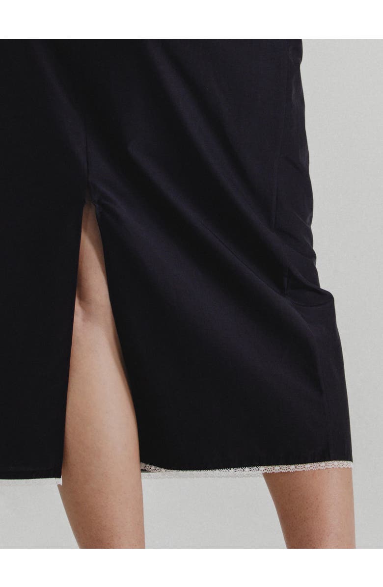 Alas Silk Cotton Skirt, Alternate, color, Black