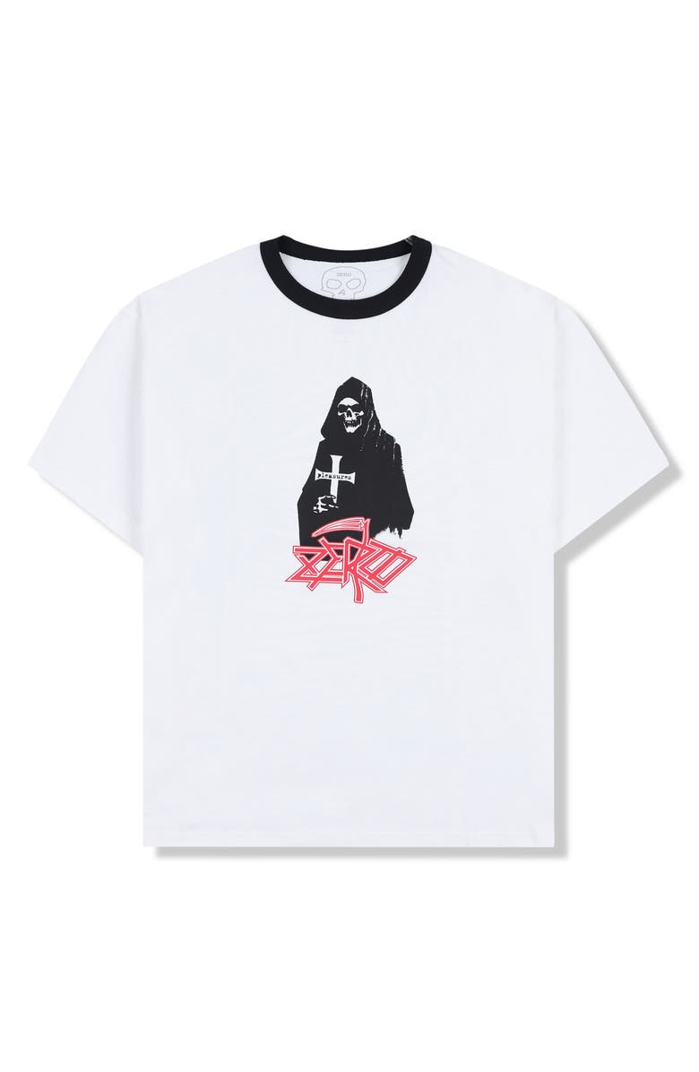 PLEASURES Reaper Ringer Graphic T-Shirt, Main, color, White