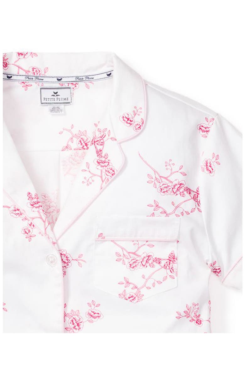 English Rose Short Pajamas, Alternate, color, WHITE