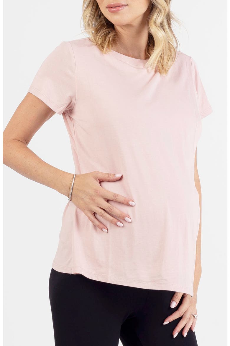 Monique Maternity Nursing Petal Top, Main, color, Blush Pink