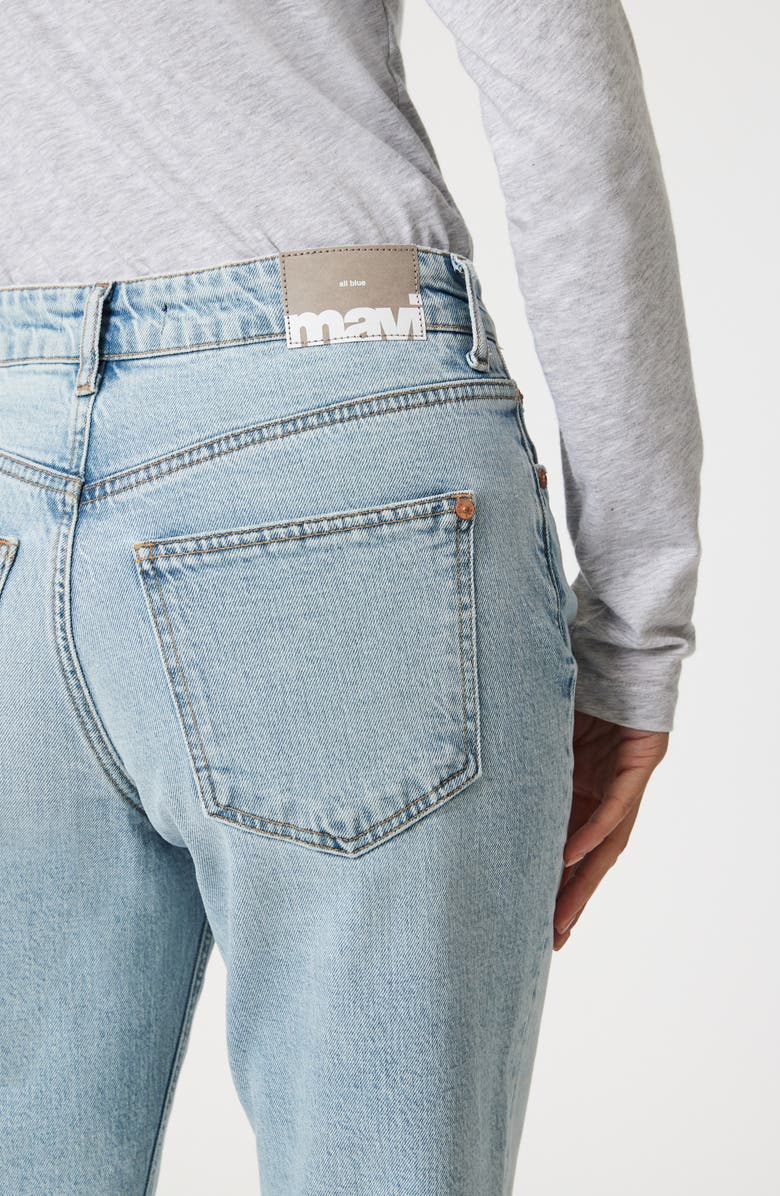 Mavi Jeans Savannah High Waist Crop Relaxed Straight Leg Jeans, Alternate, color, Bleached Classic Blue