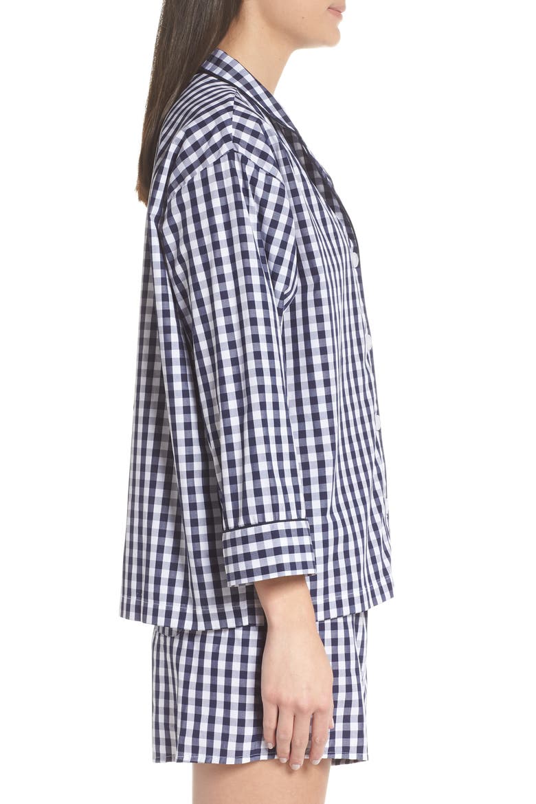 Marina Women's Pajama Shirt, Alternate, color, LARGE GINGHAM BLUE