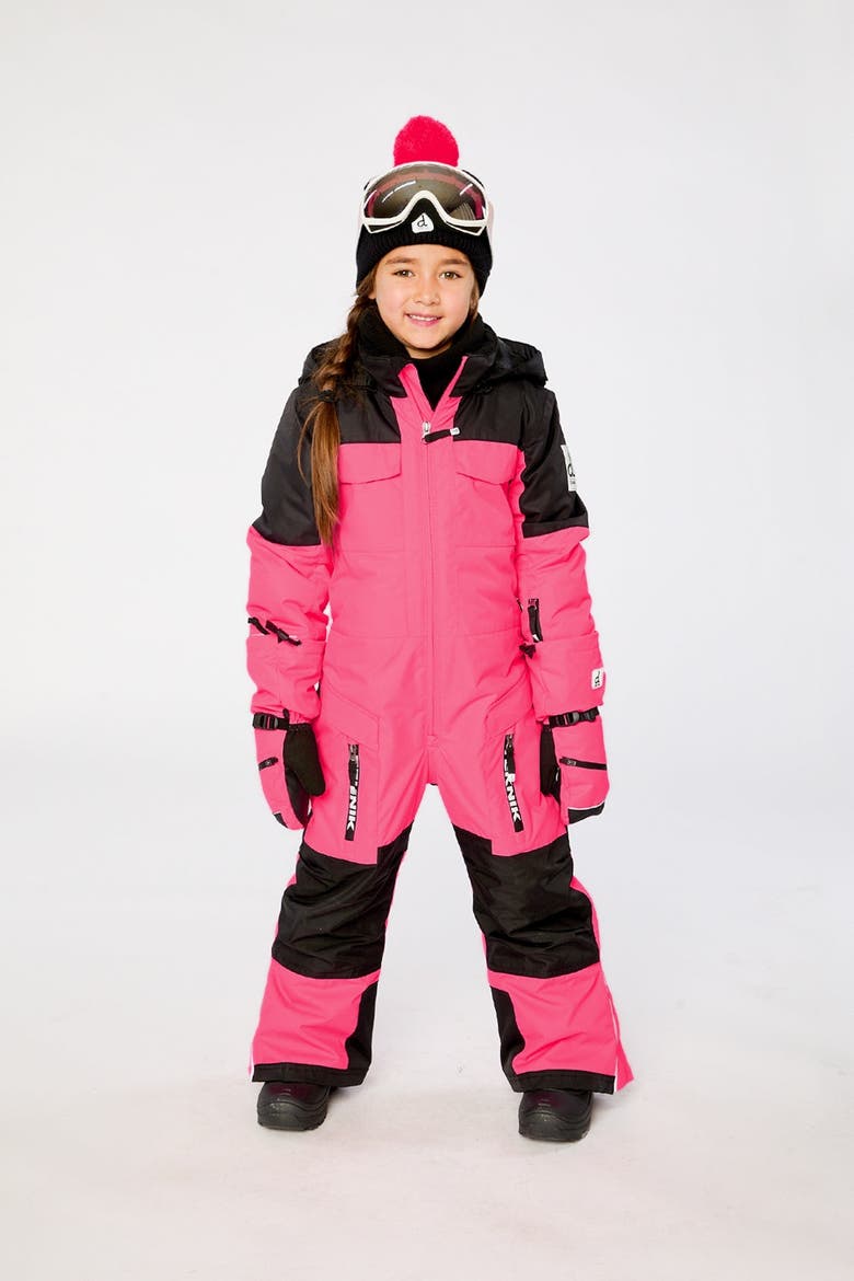 Teknik Fleece Lined & One Piece Snowsuit, Alternate, color, Bright Pink