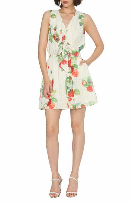 Dale Strawberry Print Minidress
